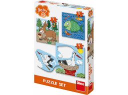 DINO Baby puzzle Zvířátka: Kde žijí? 3v1 (3,4,5 dílků)