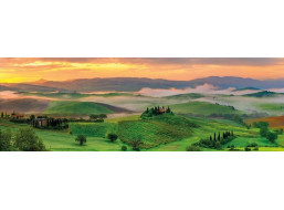 DINO Panoramatické puzzle Val d’Orcia, Toskánsko, Itálie 1000 dílků