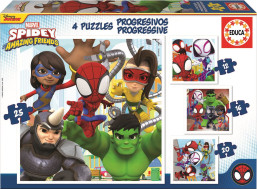 EDUCA Puzzle Spidey a jeho úžasní přátelé 4v1 (12,16,20,25 dílků)