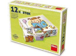 DINO Obrázkové kostky Hezký den, 12 kostek