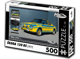 RETRO-AUTA Puzzle č. 58 Škoda 130 RS (1977) 500 dílků