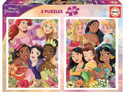 EDUCA Puzzle Disney princezny 2x500 dílků