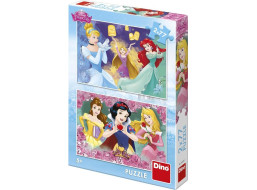 DINO Puzzle Disney princezny 2x77 dílků