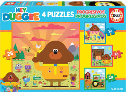 EDUCA Puzzle Hey Duggee 4v1 (12,16,20,25 dílků)