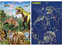 Svítící puzzle Svět dinosaurů XL 100 dílků