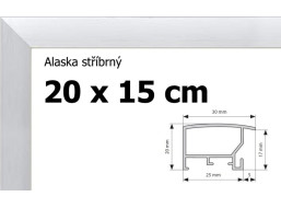 BFHM Alaska hliníkový rám 20x15cm - stříbrný