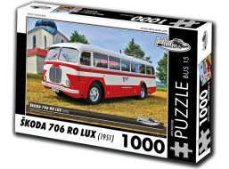 RETRO-AUTA Puzzle BUS č. 15 Škoda 706 RO LUX (1951) 1000 dílků