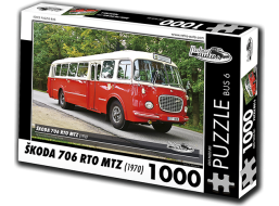 RETRO-AUTA Puzzle BUS č. 6 Škoda 706 RTO MTZ (1970) 1000 dílků