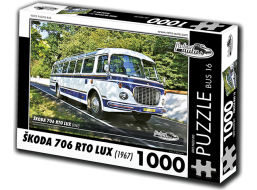RETRO-AUTA Puzzle BUS č.16 Škoda 706 RTO LUX (1967) 1000 dílků