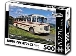 RETRO-AUTA Puzzle BUS č. 12 Škoda 706 RTO LUX (1979) 500 dílků