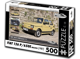 RETRO-AUTA Puzzle č. 15 Fiat 126 P,650E Maluch (1987) 500 dílků