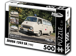 RETRO-AUTA Puzzle č. 25 Škoda 1203 SA (1980) 500 dílků