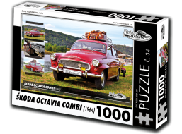 RETRO-AUTA Puzzle č. 34 Škoda Octavia Combi (1964) 1000 dílků
