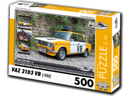 RETRO-AUTA Puzzle č. 42 Vaz 2103 VB (1980) 500 dílků