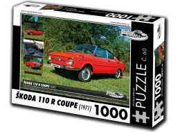 RETRO-AUTA Puzzle č. 60 Škoda 110 R Coupe (1971) 1000 dílků