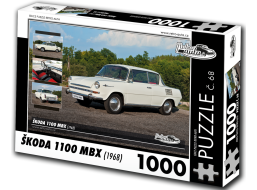 RETRO-AUTA Puzzle č. 68 Škoda 1100 MBX (1968) 1000 dílků