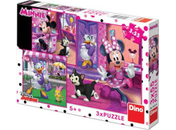 DINO Puzzle Den s Minnie 3x55 dílků