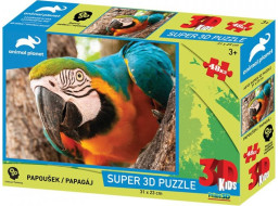 PRIME 3D Puzzle Papoušek 3D 48 dílků