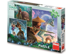 DINO Puzzle Raya a kamarádi 3x55 dílků