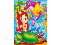 ART PUZZLE Dřevěné puzzle Mořská panna a její přátelé 16 dílků