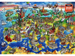 ANATOLIAN Puzzle Evropský svět 1500 dílků