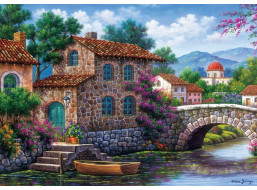 ART PUZZLE Puzzle Kanál s květinami 500 dílků