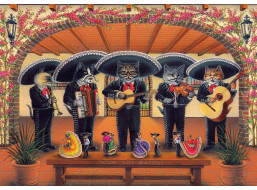 ART PUZZLE Puzzle Kočičí flamenco skupina 500 dílků