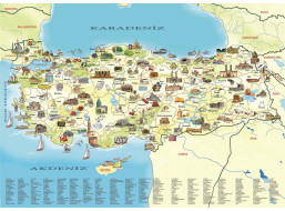 ART PUZZLE Puzzle Turecko: Kulturní mapa 260 dílků