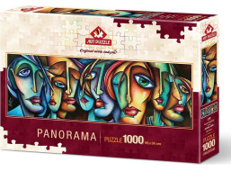 ART PUZZLE Panoramatické puzzle Tváře 1000 dílků