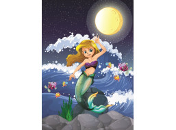 ART PUZZLE Puzzle Mořská panna za svitu měsíce 50 dílků