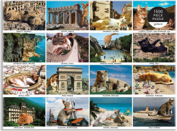 GALISON Puzzle Kočky na dovolené 1500 dílků