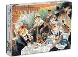GALISON Puzzle Meowsterpiece: Snídaně veslařů 1000 dílků