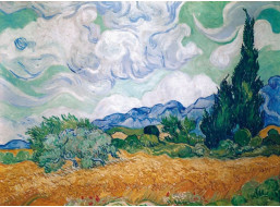 PIATNIK Puzzle Pšeničné pole s cypřiši 1000 dílků