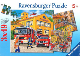 RAVENSBURGER Puzzle Hasiči 3x49 dílků