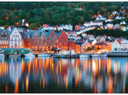 RAVENSBURGER Puzzle Bergen, Norsko 1000 dílků