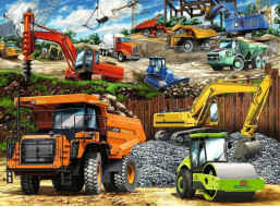 RAVENSBURGER Puzzle Stavební stroje XXL 100 dílků