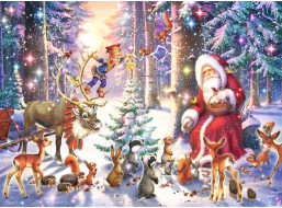 RAVENSBURGER Puzzle Vánoce v lese XXL 100 dílků