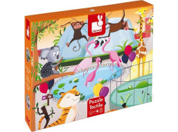 JANOD Hmatové puzzle Den v ZOO 20 dílků