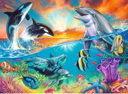 RAVENSBURGER Puzzle Život v oceánu XXL 200 dílků