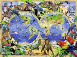 RAVENSBURGER Puzzle Svět divokých zvířat XXL 300 dílků