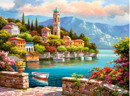 CASTORLAND Puzzle Přístav s hodinovou věží 2000 dílků