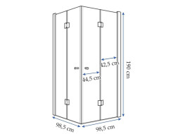 Sprchový kout FOLD 100x100 cm