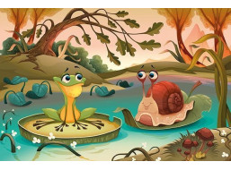 ART PUZZLE Dřevěné puzzle Kámoši od jezera 50 dílků