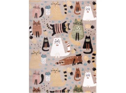 Dětský kusový koberec Fun Kittens Cats beige