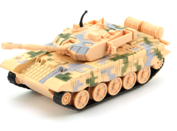 TEDDIES Tank 16 cm na zpětné natažení - žlutý