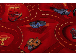 Dětský koberec Cars červený