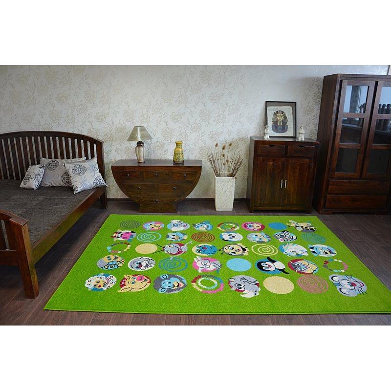 Detsky Koberec Funky Top Sus Zvirata Zeleny E Shop Maxmax Cz