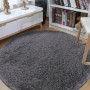 Moderní koberec SHAGGY CAMIL kulatý - grafitový