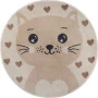 Dětský koberec Adventures 105963 Cream Beige kruh