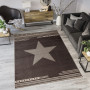 Moderní kusový koberec MAROKO - CENTER STAR tmavě hnědý L916A